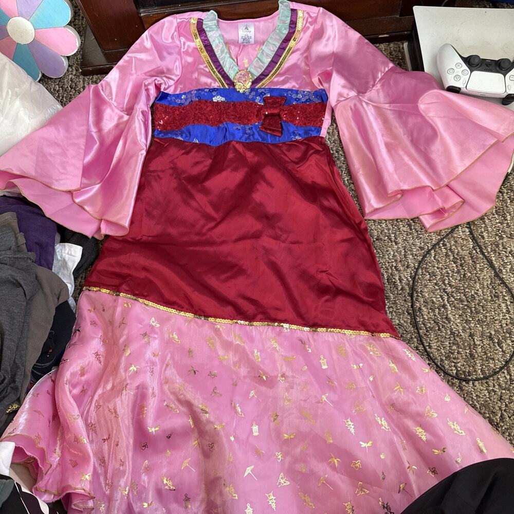 Disney Store Princess Mulan Costume Dress Sz 9/10 see Pics